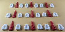 27 Peice Edible 3D Unicorn Horns and Ears Set icing toppers, cake cupcakes decorations T098