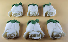 6 x Edible 3D 50mm Rose Buds icing toppers, cake cupcakes decorations T102
