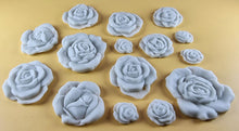 15 x Edible 3D Mixed Roses flowers Set, icing toppers, cake cupcakes decorations T077