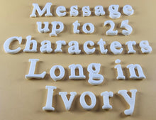 25 x Edible 3D Personalized Times New Roman Font, icing toppers, cake cupcakes decorations T083