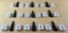 27 Peice Edible 3D Unicorn Horns and Ears Set icing toppers, cake cupcakes decorations T098