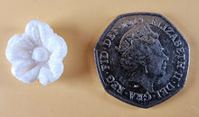 30 x Edible 3D 17mm flower flowers icing toppers, cake cupcakes decorations T006