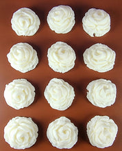 12 x Edible 3D 34mm large roses rose flowers icing toppers, cake cupcakes decorations T011