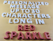 Up to 30 Edible 3D 20mm Personalized Letters, Text, icing toppers, cake cupcakes decorations T085