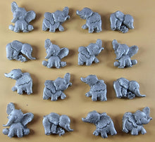 16 x Edible 3D 25mm Elephant Set, icing toppers, cake cupcakes decorations T071