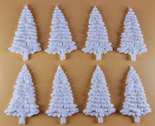 12 x Edible 3D 50mm Medium Christmas Trees icing toppers, cake cupcakes decorations T048