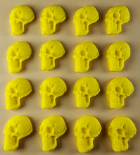 16 x Edible 3D 25mm Skulls, Halloween, icing toppers, cake cupcakes decorations T093