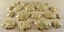 20 x Edible 3D 33mm Mixed Rose Set, icing toppers, cake cupcakes decorations T089