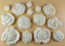 15 x Edible 3D Mixed Roses flowers Set, icing toppers, cake cupcakes decorations T077