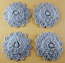 4 x Edible 3D 60mm Circle Rose Cluster flowers icing toppers, cake cupcakes decorations T107
