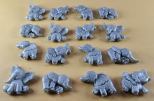 16 x Edible 3D 25mm Elephant Set, icing toppers, cake cupcakes decorations T071