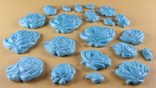 20 x Edible 3D 33mm Mixed Rose Set, icing toppers, cake cupcakes decorations T089