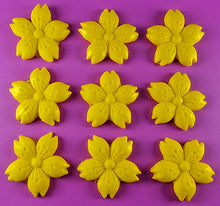 9 x Edible 3D 30mm Cherry Blossoms icing toppers, cake cupcakes decorations T053