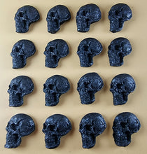16 x Edible 3D 25mm Skulls, Halloween, icing toppers, cake cupcakes decorations T093