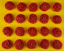 20 x Edible 3D 20mm roses rose flowers icing toppers, cake cupcakes decorations T009