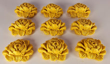 9 x Edible 3D 40mm Large Roses Rose flowers icing toppers, cake cupcakes decorations T005