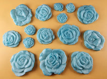 15 x Edible 3D Mixed Roses flowers Set, icing toppers, cake cupcakes decorations T077