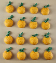 16 x Edible 3D Oranges Fruit, icing, cupcake toppers