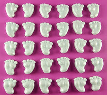 30 x Edible 3D 15mm Baby Feet icing toppers, cake cupcakes decorations T042