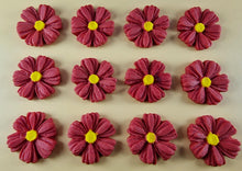 12 x Edible 3D 25mm Daisies Daisy flowers icing toppers, cake cupcakes T116