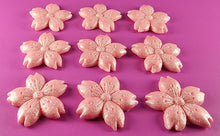 9 x Edible 3D 30mm Cherry Blossoms icing toppers, cake cupcakes decorations T053
