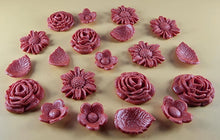 20 Piece Edible 3D Bouquet Flower set, icing toppers, cake cupcakes decorations T070