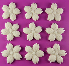 9 x Edible 3D 50mm Cherry Blossoms icing toppers, cake cupcakes decorations T052