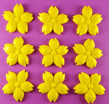 9 x Edible 3D 40mm Cherry Blossoms icing toppers, cake cupcakes decorations T051