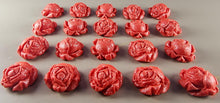 20 x Edible 3D 23mm high detail roses rose flowers icing toppers, cake cupcakes decorations T018