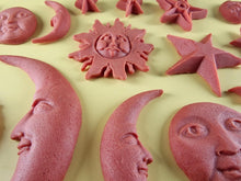 20 x Edible 3D 45mm Moon, Sun and Star Set, icing toppers, cake cupcakes decorations T090