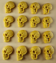 16 x Edible 3D 25mm Skulls, Halloween, icing toppers, cake cupcakes decorations T093