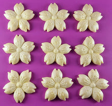 9 x Edible 3D 40mm Cherry Blossoms icing toppers, cake cupcakes decorations T051