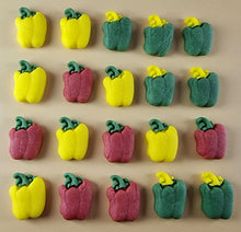 20 x Edible 3D 18mm Mixed Vegetables icing toppers, cake cupcakes decorations T100