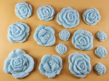 15 x Edible 3D Mixed Roses flowers Set, icing toppers, cake cupcakes decorations T077