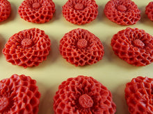 15 x Edible 3D Large Dahlia flowers, icing toppers, cake cupcakes decorations T078