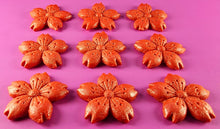 9 x Edible 3D 40mm Cherry Blossoms icing toppers, cake cupcakes decorations T051