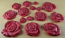 15 x Edible 3D Mixed Roses flowers Set, icing toppers, cake cupcakes decorations T077