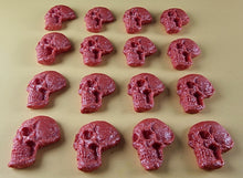 16 x Edible 3D 25mm Skulls, Halloween, icing toppers, cake cupcakes decorations T093