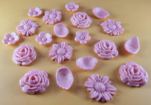 20 Piece Edible 3D Bouquet Flower set, icing toppers, cake cupcakes decorations T070