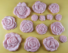 15 x Edible 3D Mixed Roses flowers Set, icing toppers, cake cupcakes decorations T077