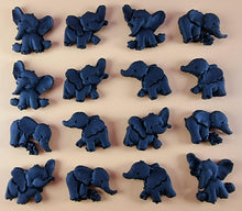 16 x Edible 3D 25mm Elephant Set, icing toppers, cake cupcakes decorations T071