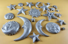 20 x Edible 3D 45mm Moon, Sun and Star Set, icing toppers, cake cupcakes decorations T090