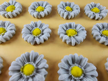 12 x Edible 3D 22mm flowers icing toppers, cake cupcakes decorations T104
