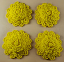 4 x Edible 3D 60mm Circle Rose Cluster flowers icing toppers, cake cupcakes decorations T107