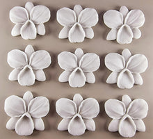 9 x Edible 3D 48mm Orchid, Orchids, flowers, flower, icing toppers, cake cupcakes decorations T038