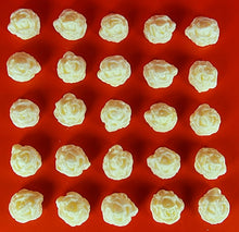 30 x Edible 3D 1.2mm high detail rose roses flowers icing toppers, cake cupcakes decorations T004