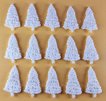 15 x Edible 3D 40mm Small Christmas Trees icing toppers, cake cupcakes decorations T049
