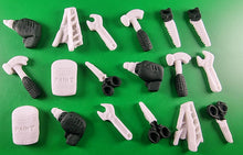 18 x Edible 3D 25mm Mixed Tool set icing toppers, cake cupcakes T125