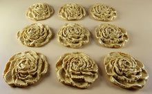 9 x Edible 3D 40mm Rose Flowers icing toppers, cake cupcakes T130