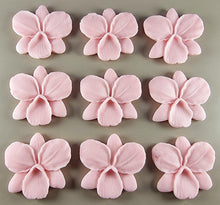 9 x Edible 3D 48mm Orchid, Orchids, flowers, flower, icing toppers, cake cupcakes decorations T038